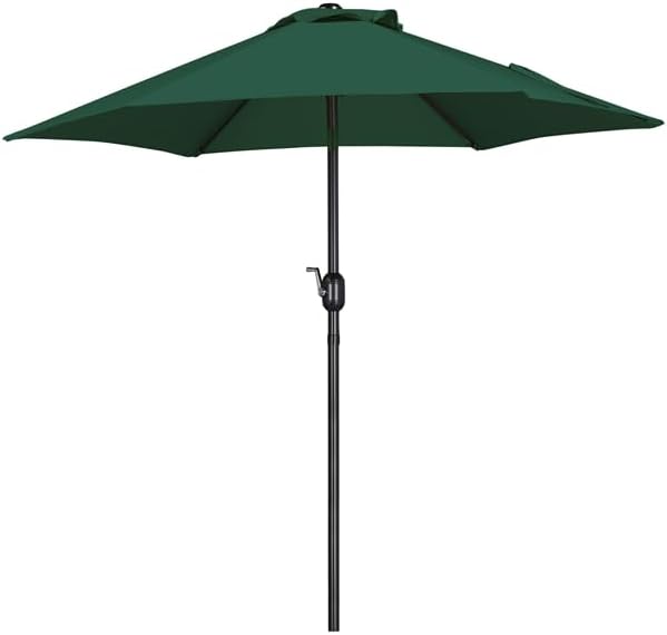 Parasol de jardin Yaheetech 222,5 cm - Inclinable - Avec manivelle - Polyester - Imperméable