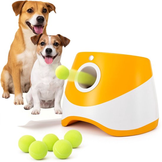 Lance-balles pour chien Ceruzo – Automatique – 6 balles – 3 distances – Rechargeable