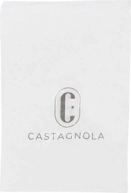 Sous-verres en simili cuir Castagnola – Sous-verres pour verres – Sous-verres design avec support – Lot de sous-verres en cuir avec support métallique – Cuir – Lot de 10 – Marron chiné – 10 x 10 cm