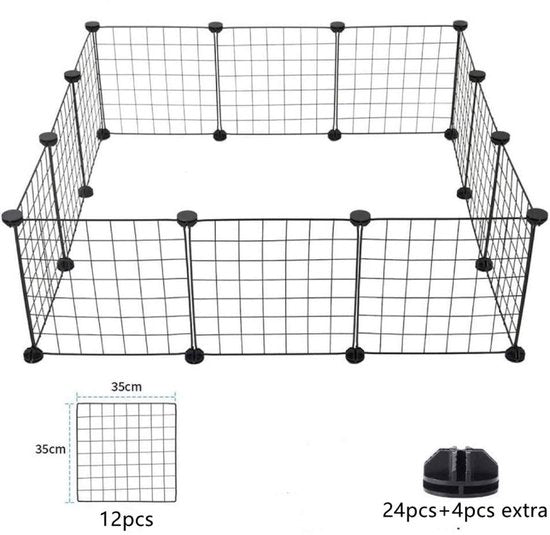 Enclos pour animaux Ceruzo 105 cm – Enclos pour chiots – Modulaire – Pour lapins et cochons d'Inde