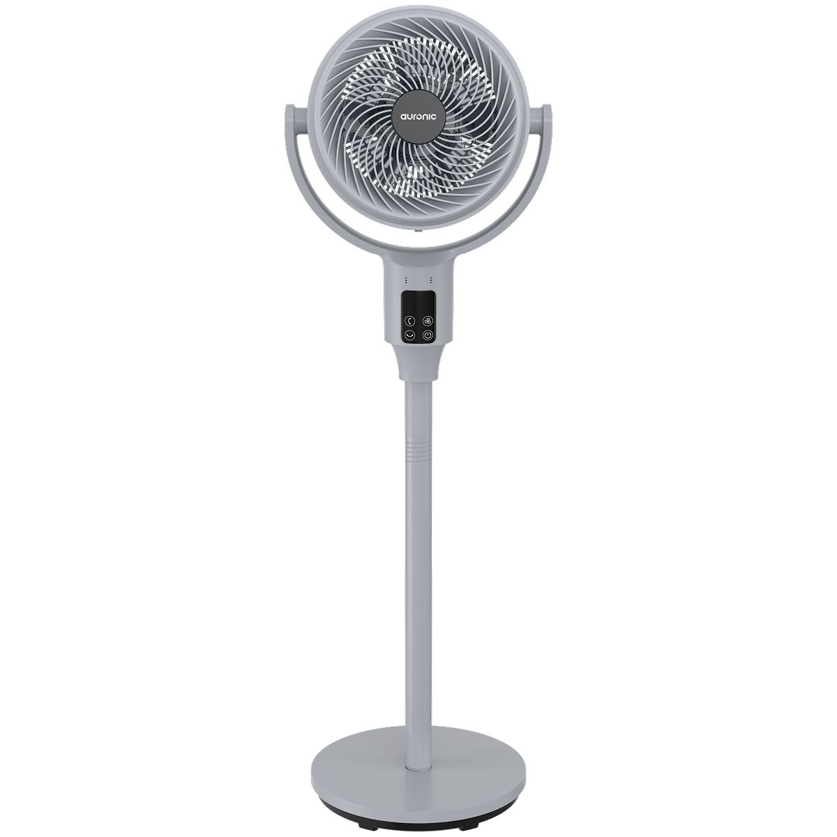 Ventilateur sur pied Auronic - 59/108 cm - 9 vitesses - Oscillation à 90° - Télécommande - Silencieux - Gris