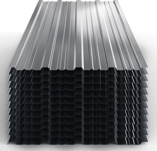 Tôles de toit - Métal 12 pièces 129 x 46cm - Anthracite