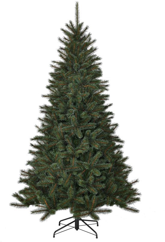 Black Box Trees Toronto - Sapin artificiel h230xd140cm - Sapin de Noël avec des aiguilles givrées réalistes - Décoration de Noël d'intérieur - Structure à charnières pour un montage rapide et facile - Vert