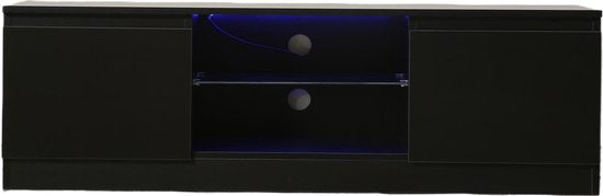 Meuble TV buffet - Meuble TV - largeur 120 cm - noir