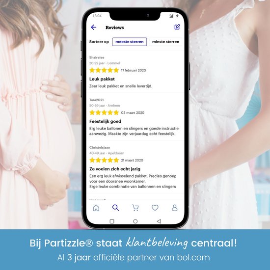 Partizzle - Décoration de fête pour la révélation du sexe - Décoration de la fête de naissance - Annonce du sexe - Garçon ou fille - XXL