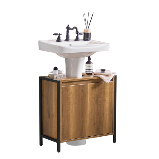 SoBuy Meuble bas pour évier - 60 x 30 x 60 cm - couleur bois