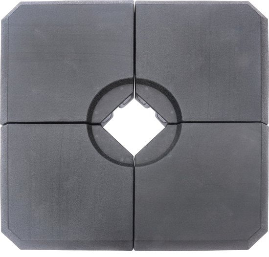 PimXL Parasol tiles Fillable - pour la base transversale d'un parasol flottant - 4x20kg - remplissable avec de l'eau ou du sable
