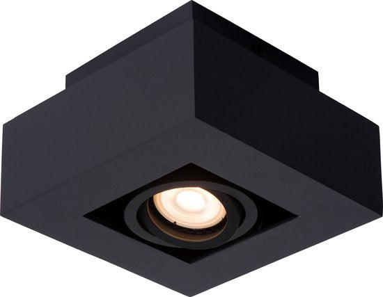 Lucide XIRAX - Spot de plafond (lampe de plafond) - LED « Dim to warm » - GU10 - 1x5 W 2200 K/3000 K - Noir
