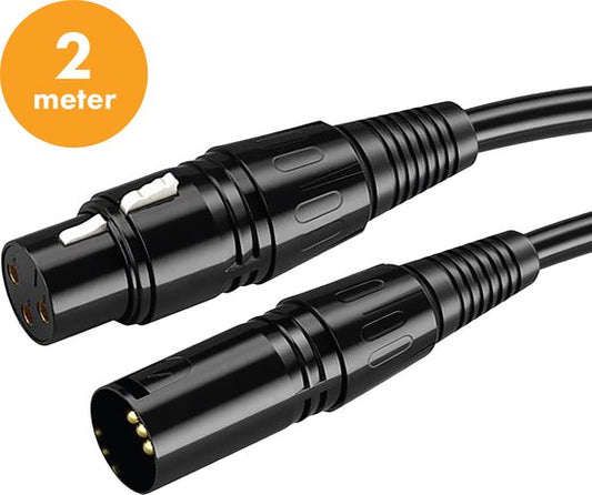 Drivv. Premium XLR Cable - Câble pour microphone - Mâle vers femelle 3 broches - 2 mètres