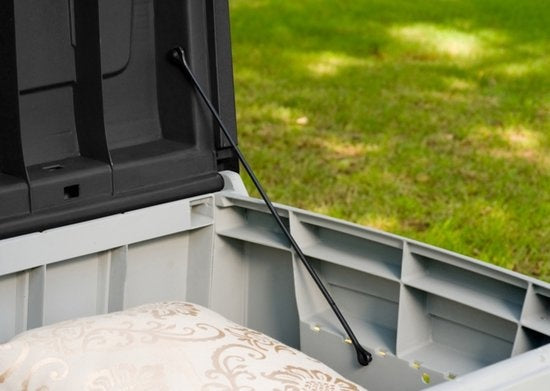 Keter Novel Boîte de rangement - 340L - 124x55x62.5cm - Gris