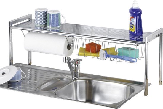 Étagère de cuisine Wenko avec porte-rouleau de papier essuie-tout Exquisite Chrome