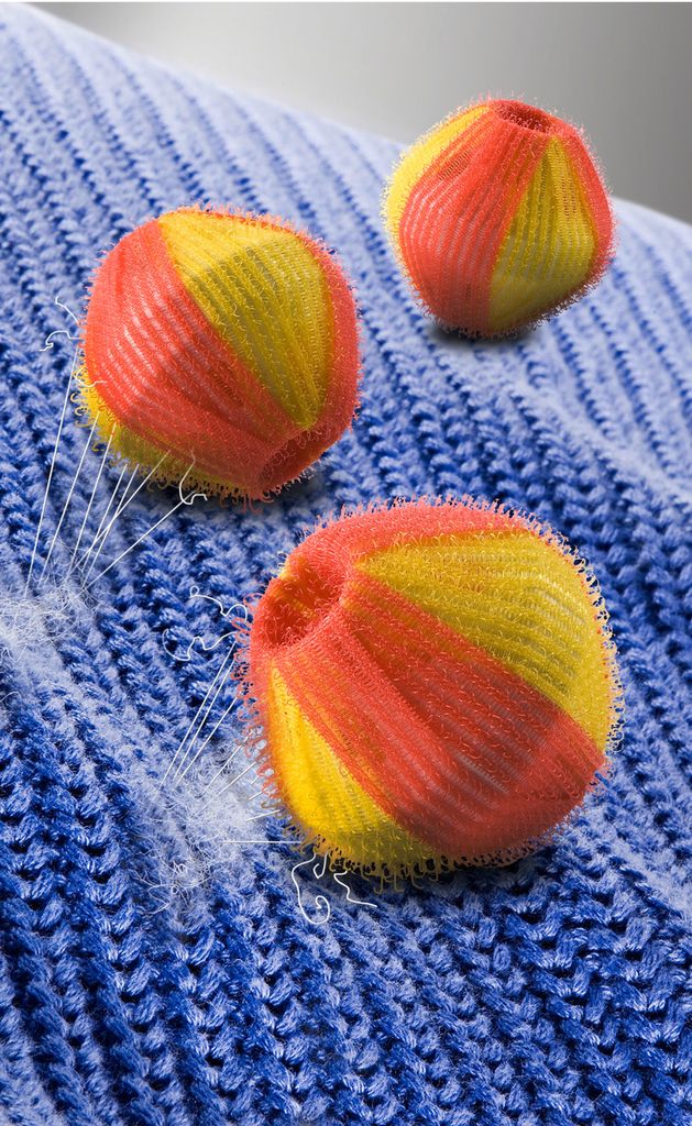 Flusenschreck Jumbo – Lot de 3 boules de lavage – Ø 5 cm – Pour éliminer les peluches et les cheveux