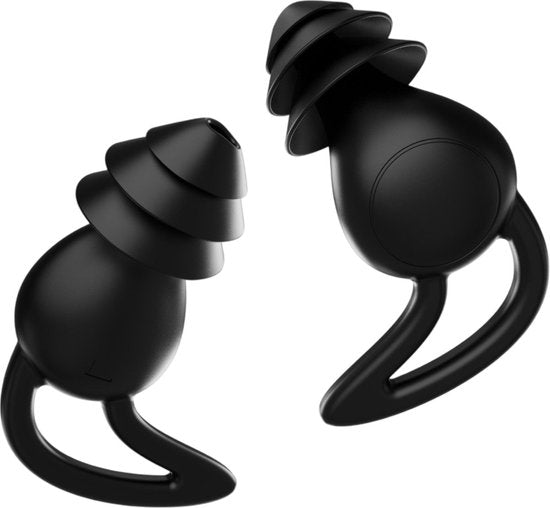 Bouchons d'oreilles - Boîte de rangement incluse - Bouchons d'oreilles pour le sommeil - Bouchons d'oreilles pour le festival - Boucles d'oreilles pour le sommeil - Bouchons d'oreilles en silicone - Protection auditive - Noir - Alyze