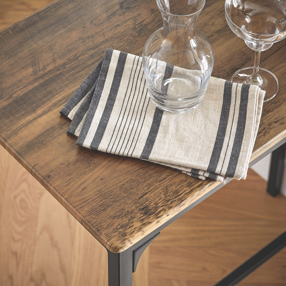 SoBuy OGT03-XL Table bistro avec 2 tabourets - Industriel - Ensemble 3 pièces
