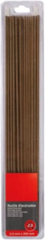 Electrodes de soudage Toolland Rutile Ø2.0 x 350 mm, idéales pour toutes les positions de soudage, 20 pièces