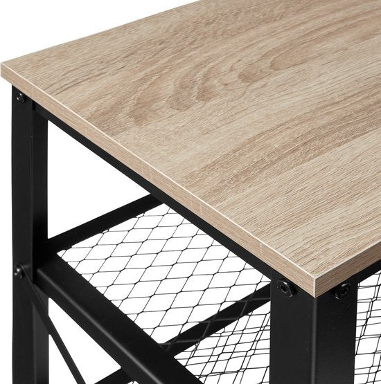 tectake - Shoe rack Blackpool - meuble à chaussures - lumière industrielle - 101 x 30,5 x 45,5 cm - 404290