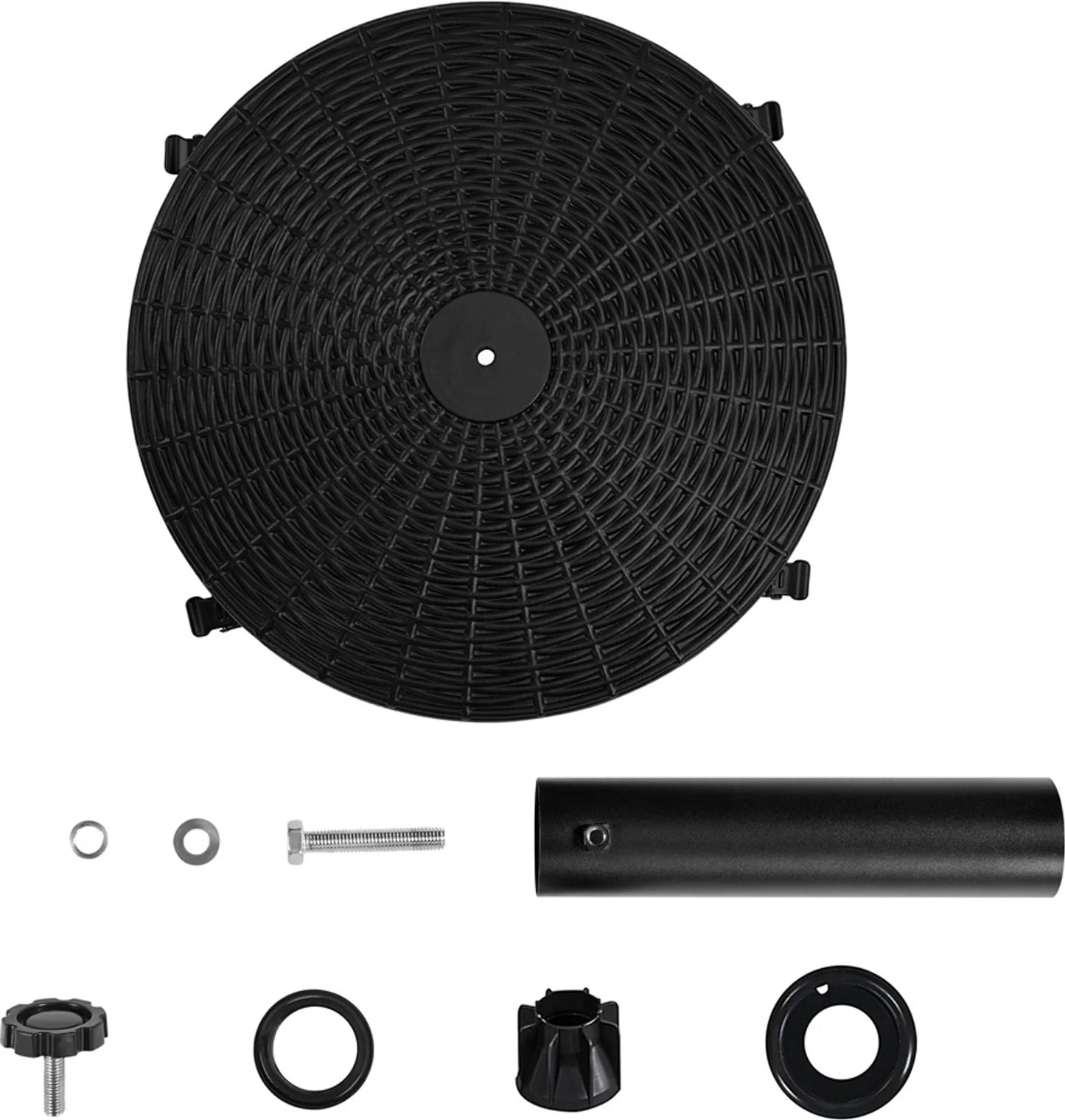 Yaheetech Base de parasol sur roues 24 kg - Avec 4 roulettes avec frein et deux adaptateurs pour Ø 38 mm et Ø 48 mm - Pour terrasse et jardin - Résine noire et métal - 52 x 52 x 42 cm