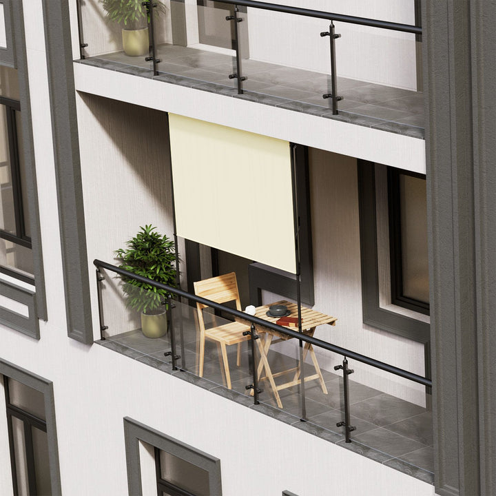 Store vertical Barbados - Protection solaire, visuelle et contre le vent - Ajustable en hauteur - 200 x 310 cm - Beige