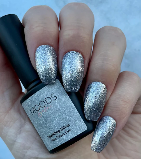 Vernis à ongles - Moods Gellac - 15ml - Argent Paillettes