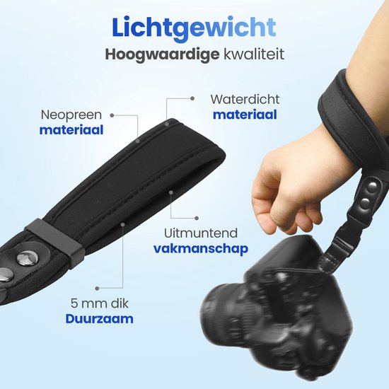 Sangle de poignet pour appareil photo Garpex® - Conception confortable - Sangle de poignet réglable