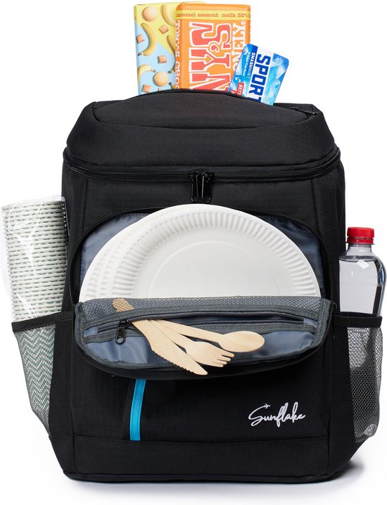 Sac à dos isotherme 20 litres - Sac à dos isotherme compact - Sac à dos isotherme léger - Noir - Sunflake