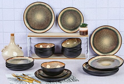 Björn The Essentials set de vaisselle Stone - 18 pièces