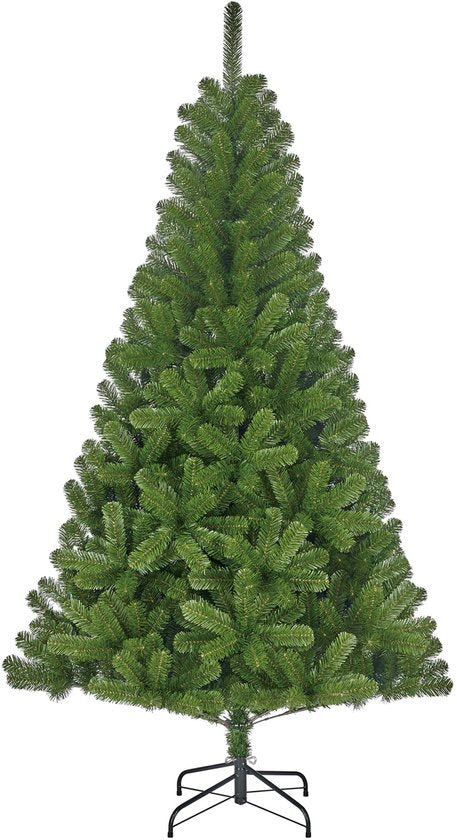 Black Box Trees Charlton Sapin de Noël - Décoration de Noël d'intérieur au rendu naturel - Sapin artificiel aux aiguilles en PVC souple pour un aspect réaliste - H 155 x Ø 91 cm - Vert