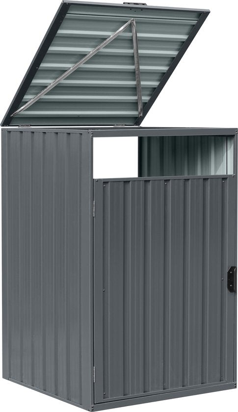 AXI Owen - Abri métallique pour conteneur, couleur anthracite - Abri pour 1 conteneur à déchets – Capacité max. 240 L – Bonne ventilation