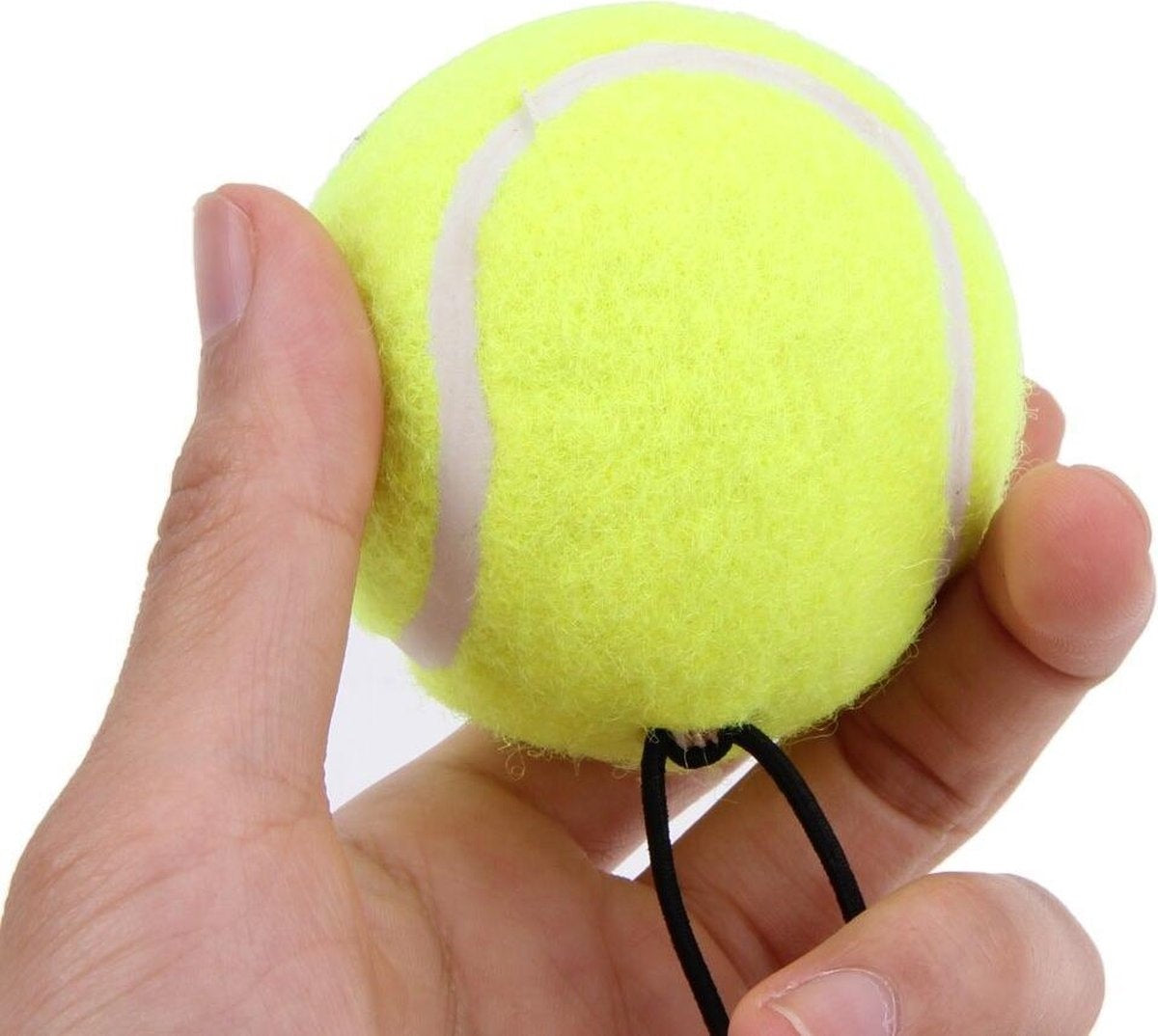 FitPure Tennis Trainer + balle de tennis GRATUITE avec élastique - Entraînement de tennis pour l'intérieur et l'extérieur - Très robuste - Facile à utiliser