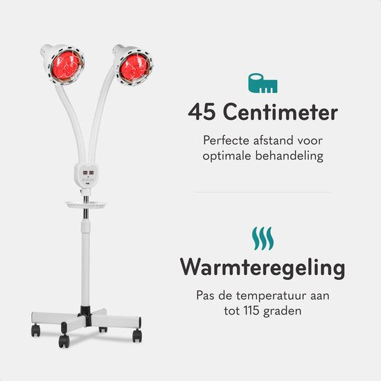 Soft & Silky Infrared Lamp 2 Heads - Rotative - Infrared - Therapy - Blanket - Lamp - Heating Panel - Heating