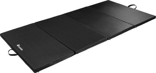 tectake - Tapis de gymnastique - dim 240 x 120 x 5 cm - noir - 403638