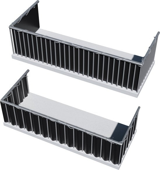 tectake® - garde-corps de balcon garde-corps de balcon écran de jardin - hauteur 90 cm - 6 mètres - noir - 402706