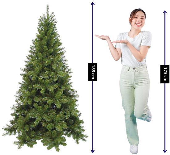 Sapin de Noël Triumph Tree Tuscan - Décoration de Noël en plastique pour l'intérieur, au rendu volumineux - Sapin artificiel en PVC avec 488 branches de sapin - Style classique - H 185 x Ø 109 cm - Vert