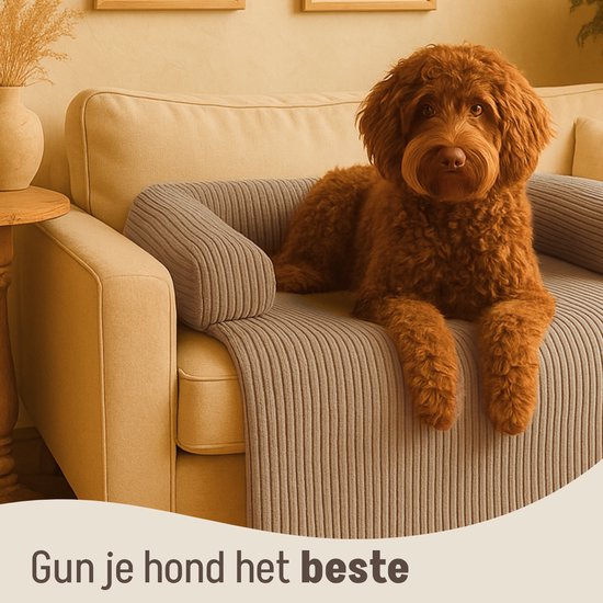 By Cee Cee Original Dog Rug Bench - Panier pour chien - Premium - Entièrement dézippable - Tissu côtelé - Marron - 120x90 - Taille L