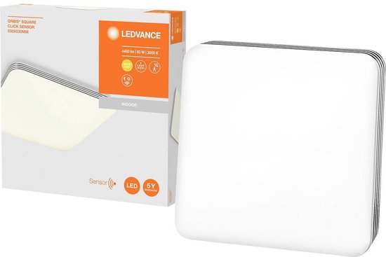 LEDVANCE Applique et plafonnier LED : pour plafond, ORBIS CLICK SENSOR / 6- W, 22-...24- V, angle de rayonnement : 12-, Blanc chaud, 3- K, matériau du boîtier : acier, IP2-