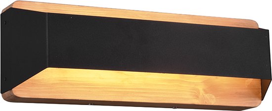 TRIO ARINO - Applique - Noir mat - incl. 1x SMD 13.5 W - Eclairage vers le haut et vers le bas - Dimmable avec interrupteur - Montage mural - Source lumineuse non remplaçable