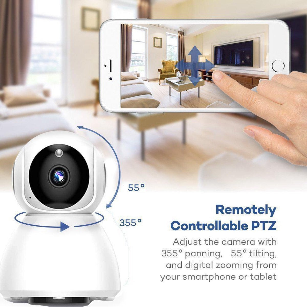 Caméra IP avec détection de mouvement - babyphone - caméra sans fil avec support wifi + application