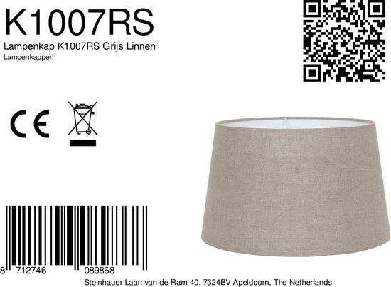 Steinhauer - Abat-jour - Rond 30 cm - Gris - Support supérieur