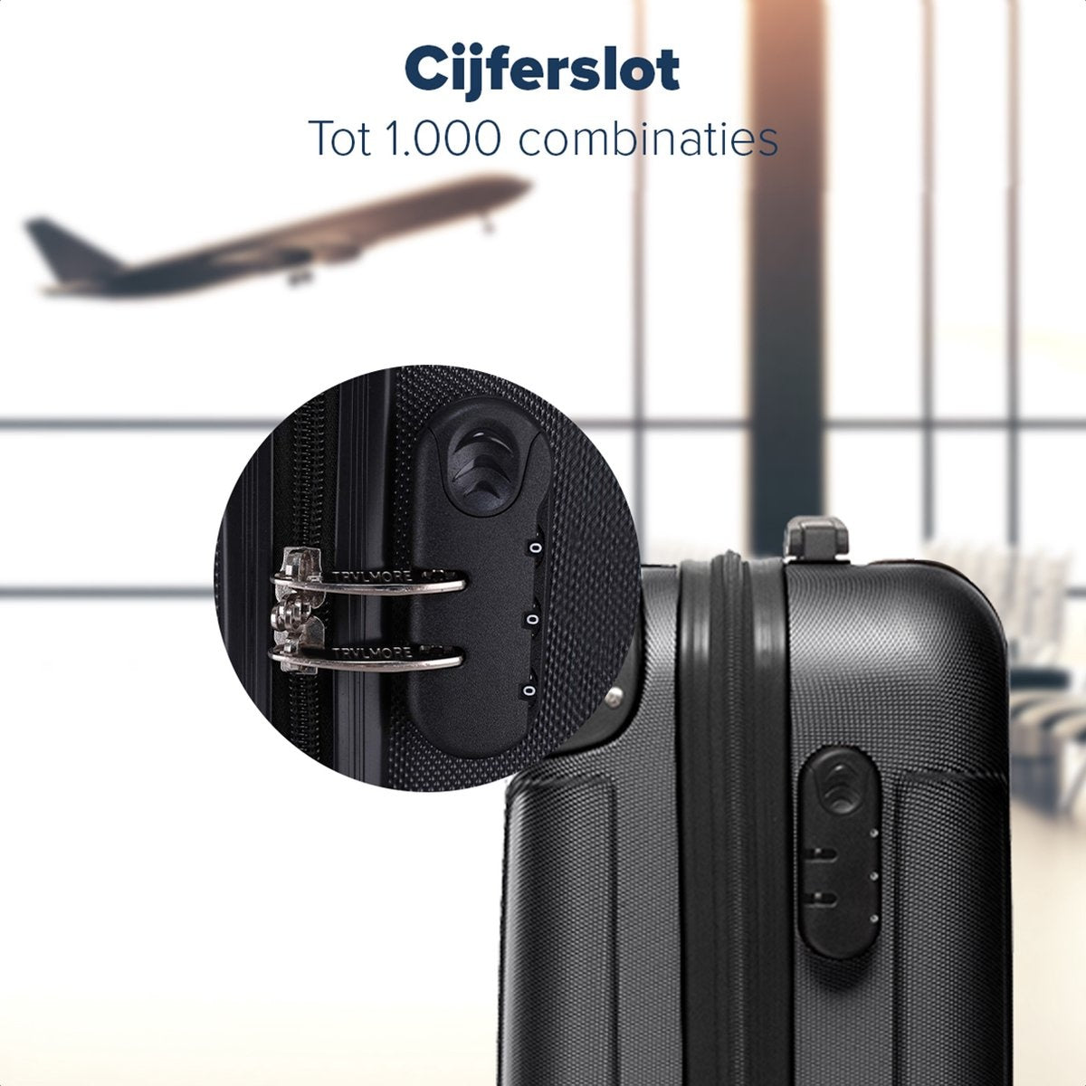 Lot de 2 valises TRVLMORE - 38L + 100L - Noir