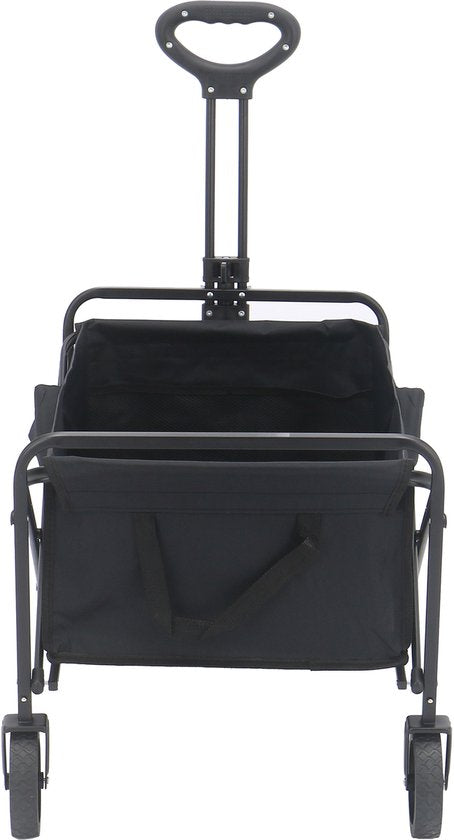 Chariot pliable AXI SB120 – Noir – Avec poignée de traction, freins et housse – Capacité de charge de 60 kg – Facile à transporter – Métal