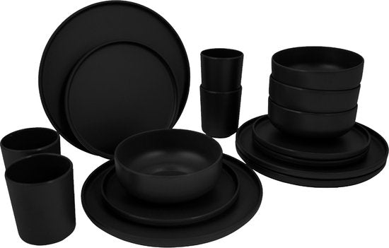 Bo-Camp - Industrial - Service de table - Patom - 16 pièces - Anthracite