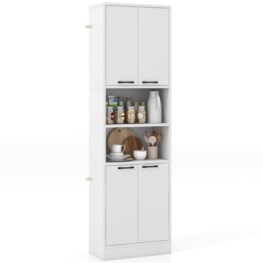 Meuble de cuisine Coast - MDF & bois - 56 x 30 x 190 cm - Blanc