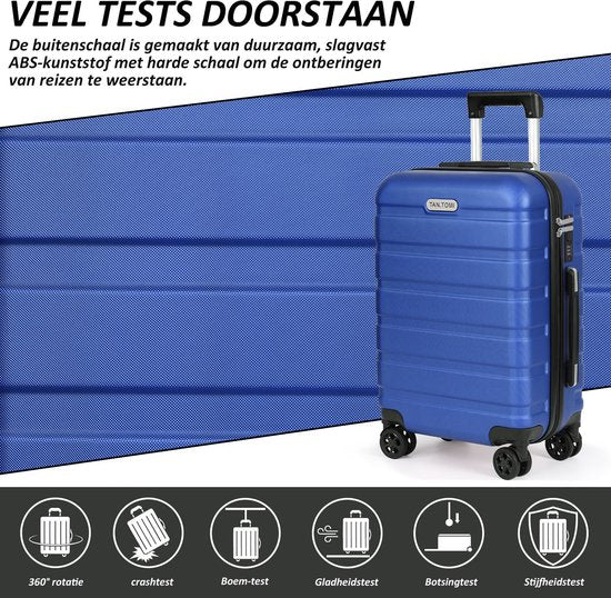 Valise TAN.TOMI 65 L – Coque rigide en ABS – 4 roues – Serrure à combinaison TSA