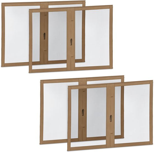 VONROC Parois latérales avec moustiquaire - Pour tente de réception PT501XX - Protection UV 50+ - Beige