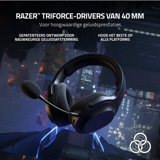 Razer Barracuda X (2022) - Casque de jeu sans fil - PC/PlayStation/Switch/Android - Noir