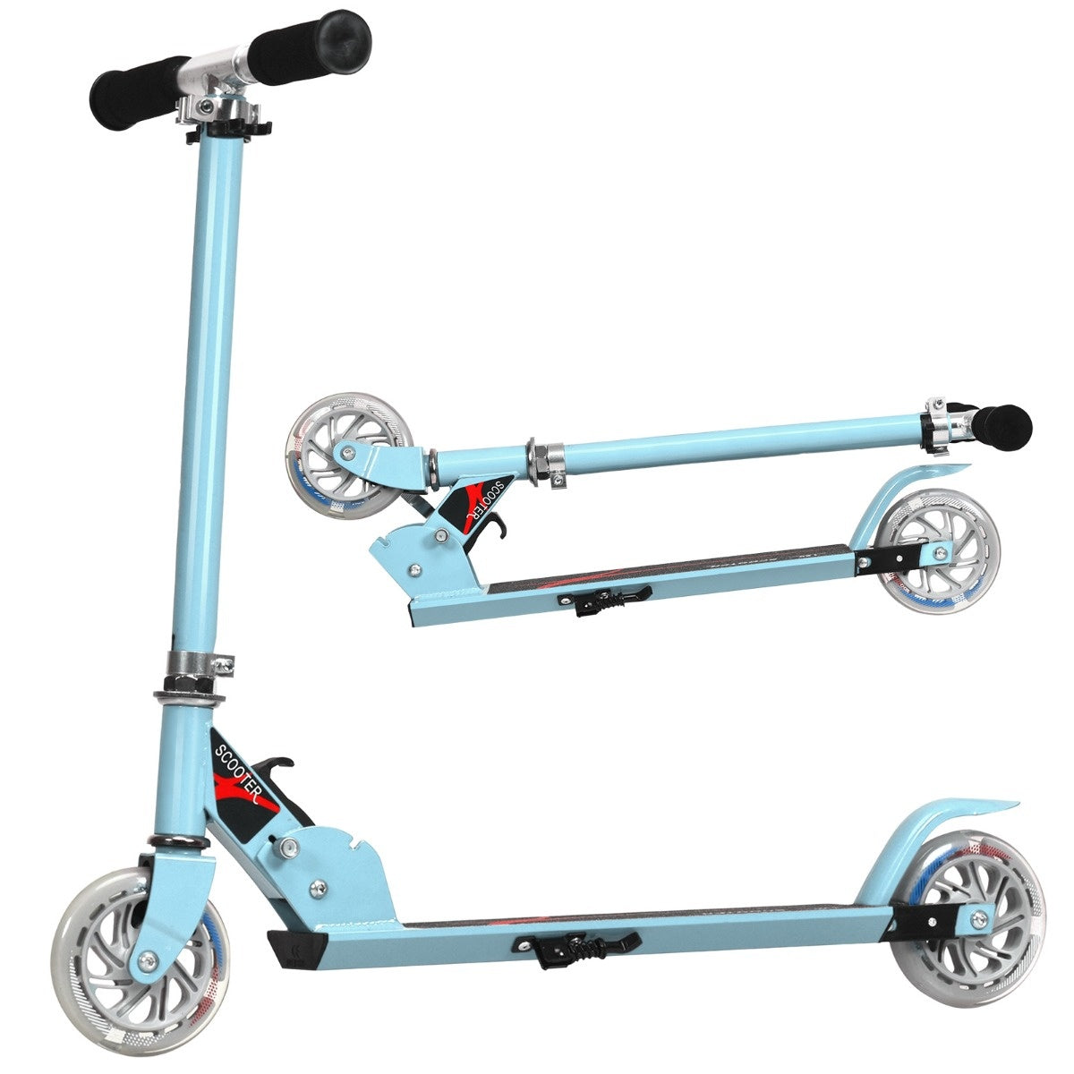 Coast Scooter Scooter réglable en hauteur pour enfants Roller pliable Kick Roller avec 2 roues bleu