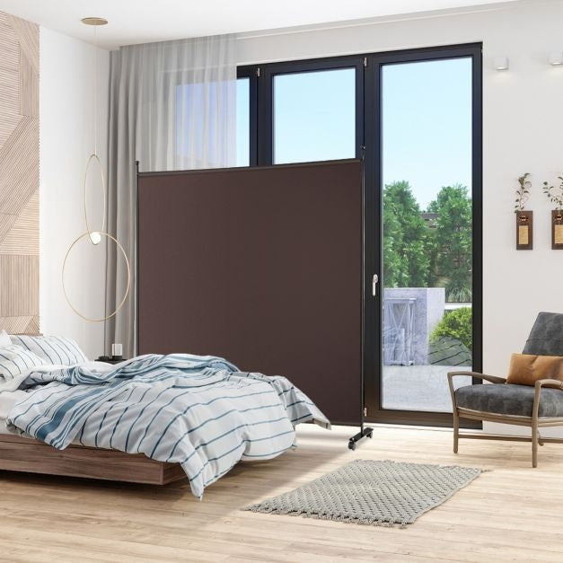 Coast 184 x 184 cm Séparation de pièce sur roulettes Paravent avec panneau Séparation pliante - Salon - Chambre à coucher