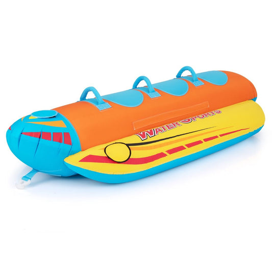 Bateau banane gonflable Coast pour 3 personnes - Orange/Jaune - 252 x 108 x 51 cm
