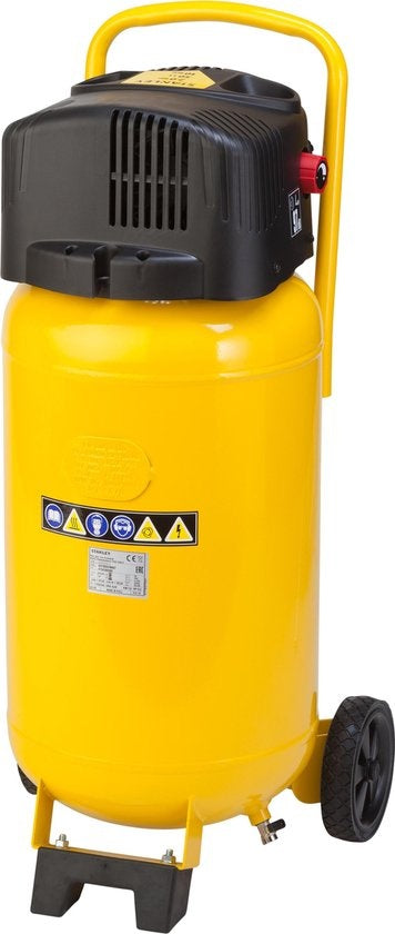 Stanley Compressor, olievrije luchtcompressor, verticaal, 2 pk, 10 bar, tankinhoud 50 L