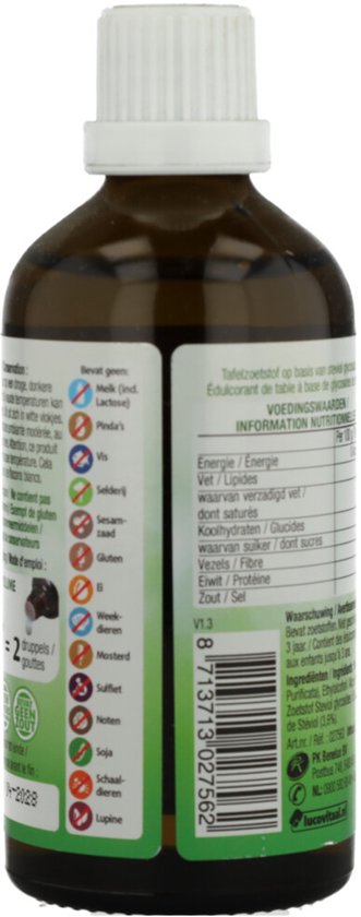 Lucovitaal Stevia liquide - 100 ml - Compléments alimentaires